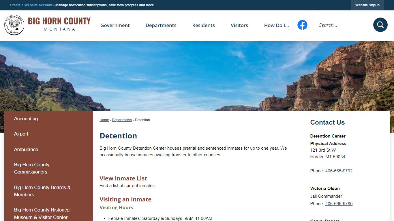 Detention | Big Horn County, MT