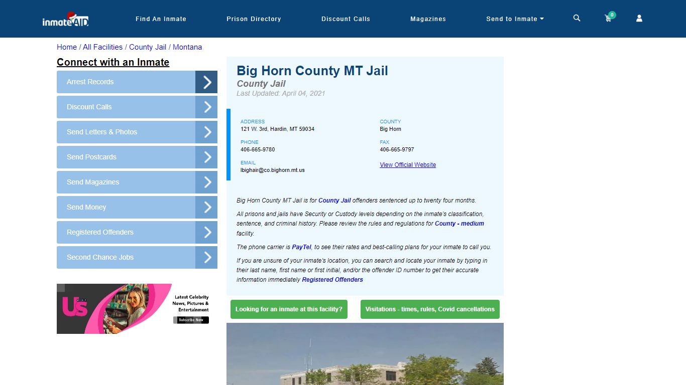 Big Horn County MT Jail - Inmate Locator - Hardin, MT